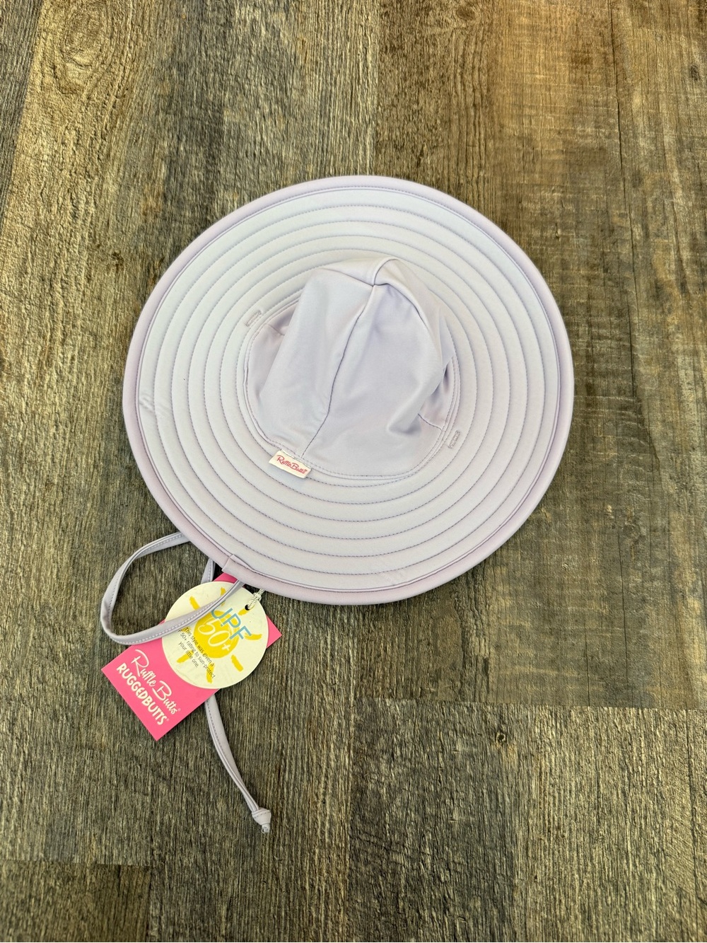 Ruffle Butts Kids Lavender Sun Hat with Chin Strap UPF 50+